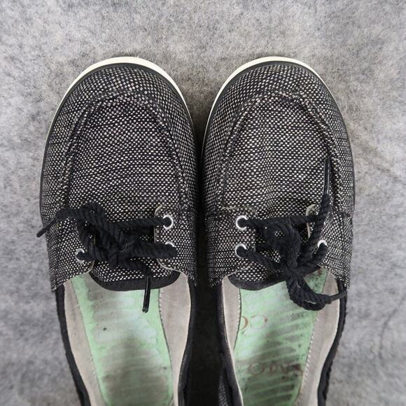 Keds Shoes Womens 8 Slip On Flats Glimmer Boat Moc Casual Classic Black Loafer - Picture 7 of 13